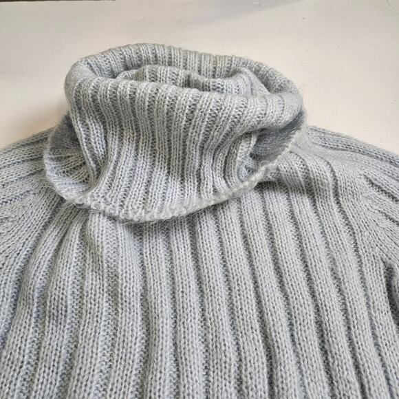 Vintage Polo Ralph Lauren Cowl Neck Mohair Blend Light Blue Large - Picture 5 of 7